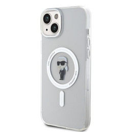 Karl Lagerfeld IML Ikonik MagSafe dėklas iPhone 15 Plus - skaidrus