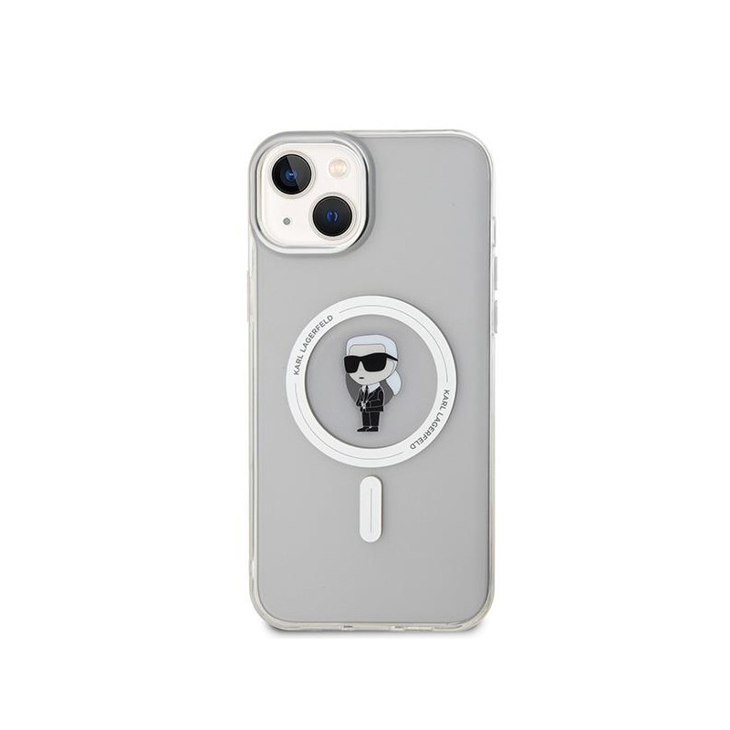 Karl Lagerfeld IML Ikonik MagSafe dėklas iPhone 15 Plus - skaidrus