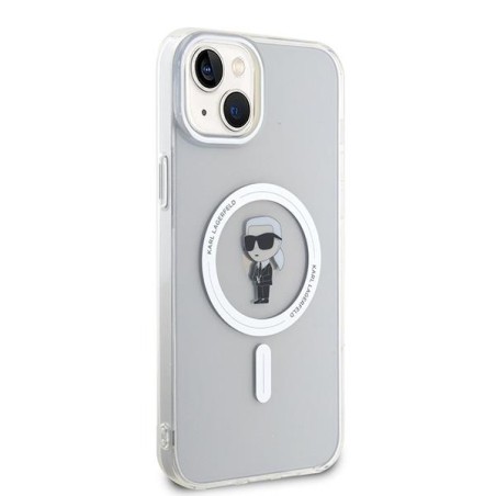 Karl Lagerfeld IML Ikonik MagSafe dėklas iPhone 15 Plus - skaidrus Karl Lagerfeld IML Ikonik MagSafe dėklas iPhone 15 Plus - skaidrus
