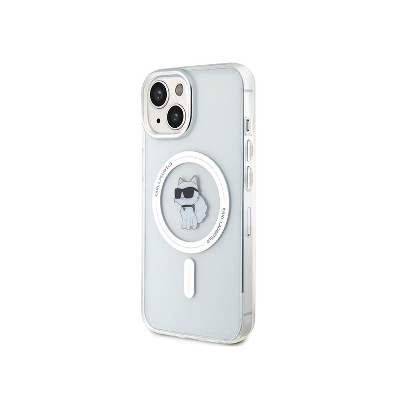 Karl Lagerfeld IML Choupette MagSafe dėklas iPhone 15 - skaidrus
