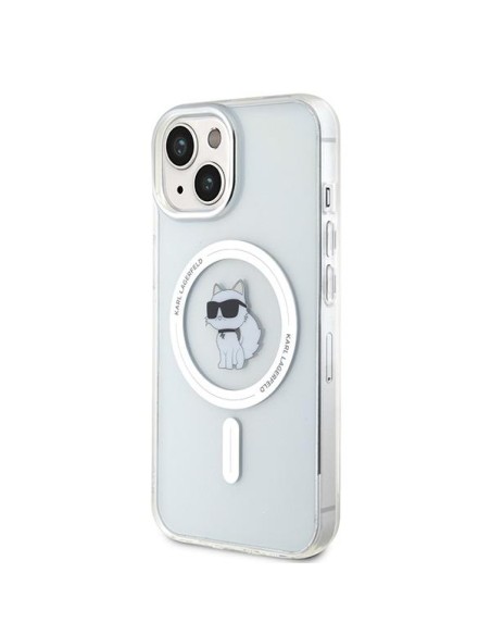 Karl Lagerfeld IML Choupette MagSafe dėklas iPhone 15 - skaidrus Karl Lagerfeld IML Choupette MagSafe dėklas iPhone 15 - skaidrus