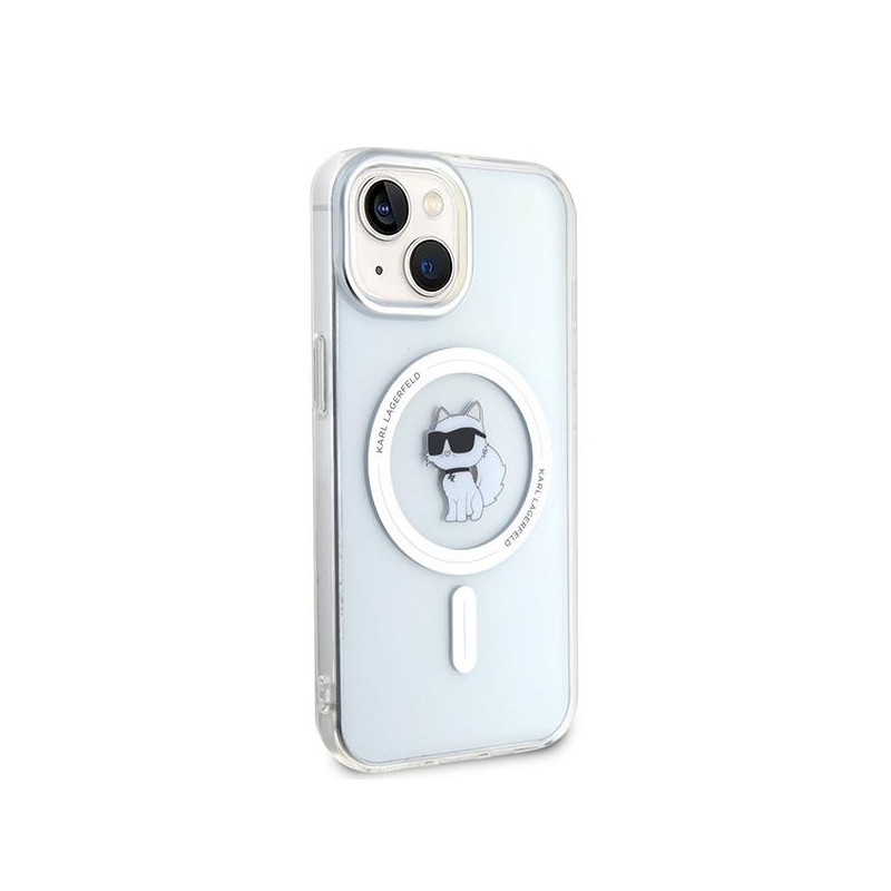 Karl Lagerfeld IML Choupette MagSafe dėklas iPhone 15 - skaidrus