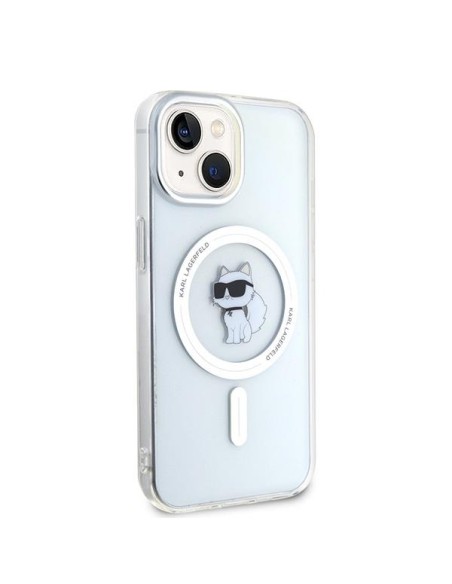 Karl Lagerfeld IML Choupette MagSafe dėklas iPhone 15 - skaidrus Karl Lagerfeld IML Choupette MagSafe dėklas iPhone 15 - skaidrus