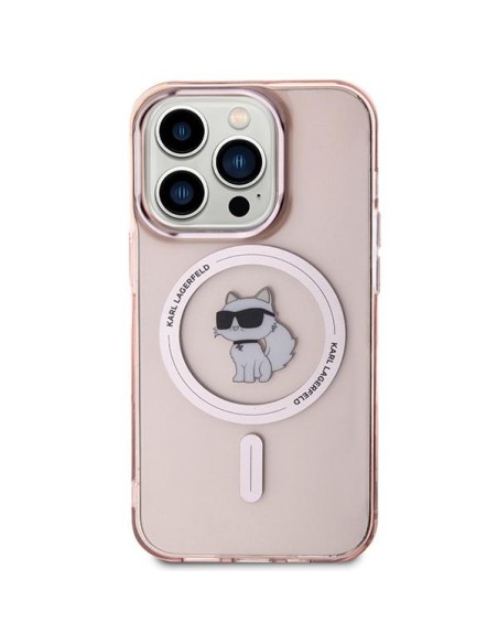 Karl Lagerfeld IML Choupette MagSafe dėklas iPhone 15 Pro Max - rožinis Karl Lagerfeld IML Choupette MagSafe dėklas iPhone 15 Pro Max - rožinis