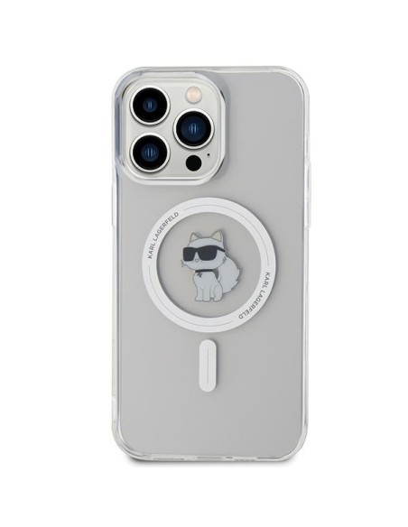 Karl Lagerfeld IML Choupette MagSafe dėklas iPhone 15 Pro Max - skaidrus