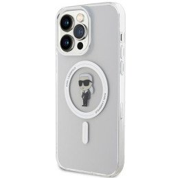 Karl Lagerfeld IML Ikonik MagSafe dėklas iPhone 15 Pro Max - skaidrus