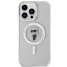 Karl Lagerfeld IML Ikonik MagSafe dėklas iPhone 15 Pro Max - skaidrus