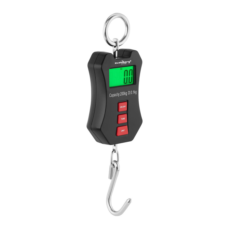 LCD pakabinamos kablio svarstyklės 200kg / 0,1kg LCD pakabinamos kablio svarstyklės 200kg / 0,1kg