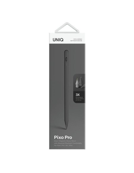 Uniq Pixo Pro magnetinis rašiklis su belaidžiu įkrovimu, skirtas iPad - pilkas Uniq Pixo Pro magnetinis rašiklis su belaidžiu įkrovimu, skirtas iPad - pilkas