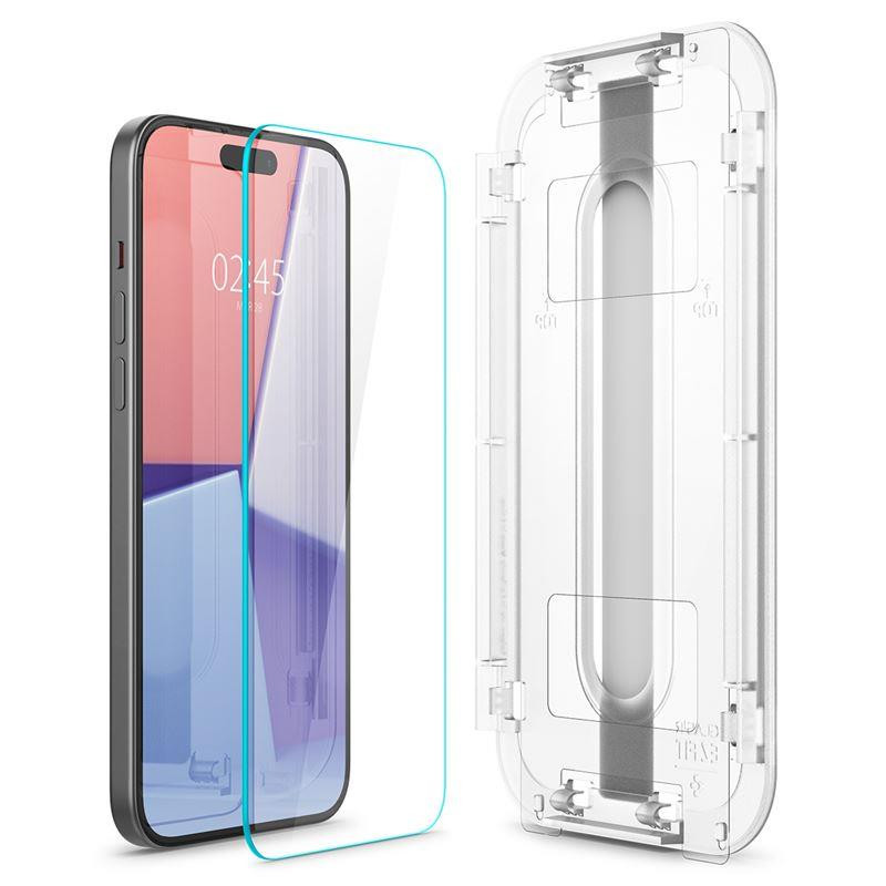 Spigen Glas.tR EZ Fit grūdintas stiklas, skirtas iPhone 15 Plus