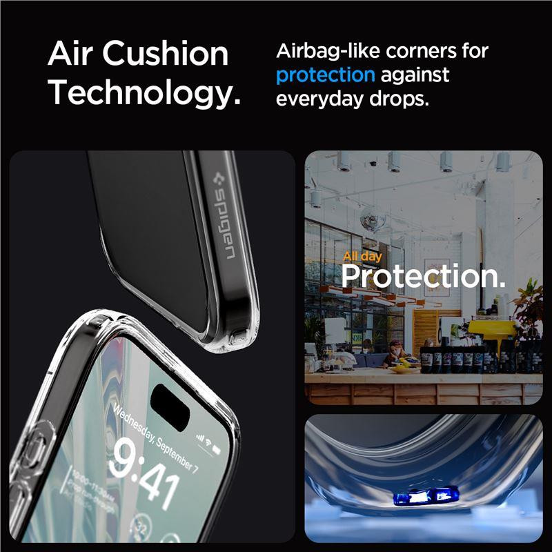 Spigen Ultra Hybrid dėklas iPhone 15 Pro - skaidrus