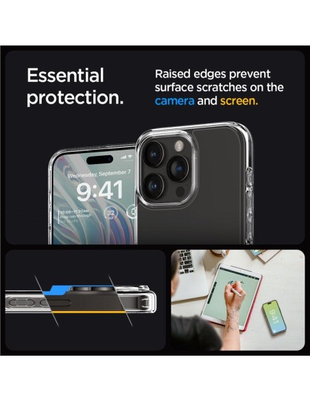 Spigen Ultra Hybrid dėklas iPhone 15 Pro - skaidrus