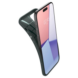 Spigen Liquid Air dėklas iPhone 15 Pro - tamsiai žalias
