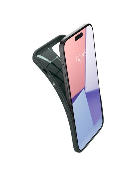 Spigen Liquid Air dėklas iPhone 15 Pro - tamsiai žalias Spigen Liquid Air dėklas iPhone 15 Pro - tamsiai žalias