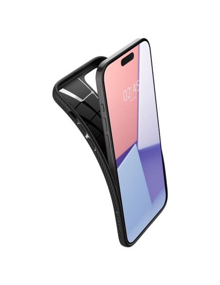 Spigen Liquid Air dėklas iPhone 15 Pro - matinės juodos spalvos Spigen Liquid Air dėklas iPhone 15 Pro - matinės juodos spalvos