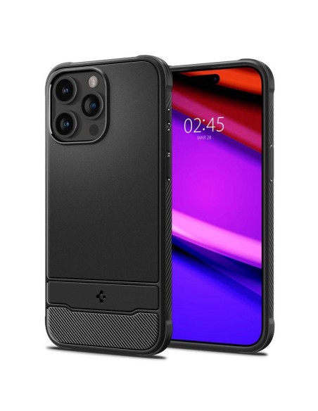Spigen Rugged Armor Mag dėklas su MagSafe iPhone 15 Pro - matinė juoda