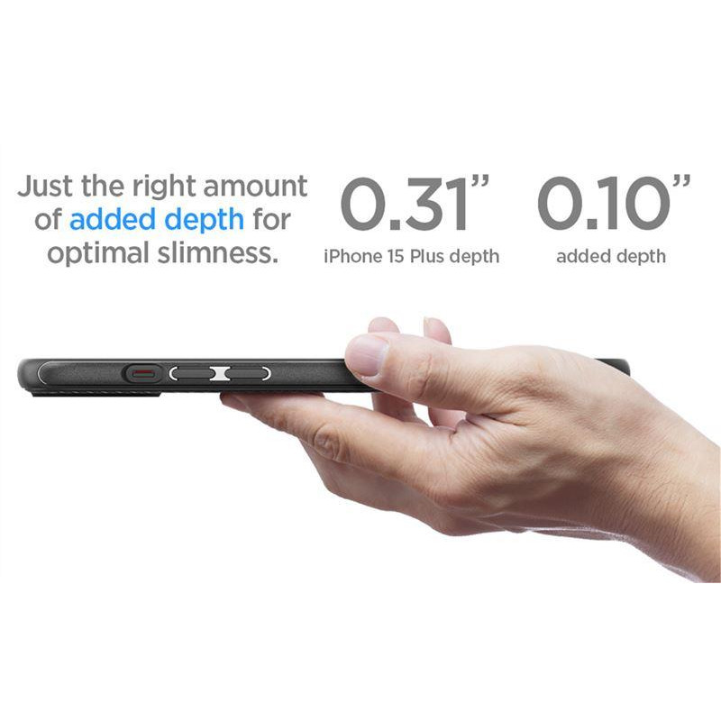 Spigen Mag Armor dėklas su MagSafe iPhone 15 Plus - matinė juoda