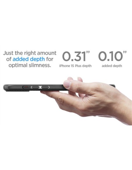 Spigen Mag Armor dėklas su MagSafe iPhone 15 Plus - matinė juoda