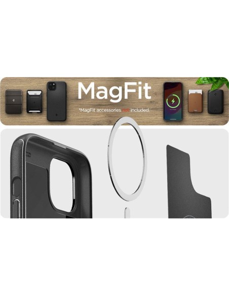 Spigen Mag Armor dėklas su MagSafe iPhone 15 Plus - matinė juoda