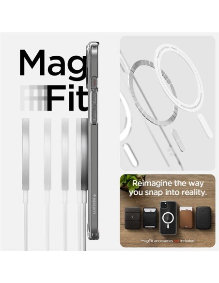 Spigen Ultra Hybrid Mag dėklas su MagSafe iPhone 15 Plus - baltas Spigen Ultra Hybrid Mag dėklas su MagSafe iPhone 15 Plus - baltas