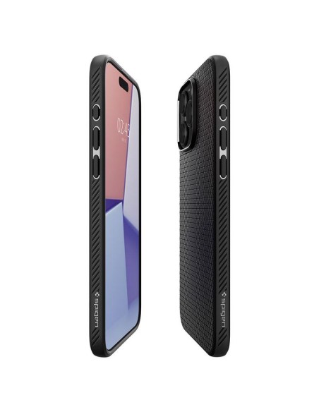 Spigen Liquid Air dėklas, skirtas iPhone 15 Pro Max - matinė juoda