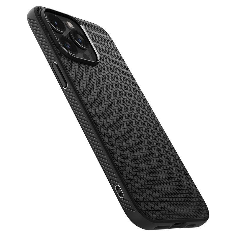 Spigen Liquid Air dėklas, skirtas iPhone 15 Pro Max - matinė juoda