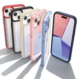 Spigen Ultra Hybrid dėklas iPhone 15 - skaidrus ir matinis