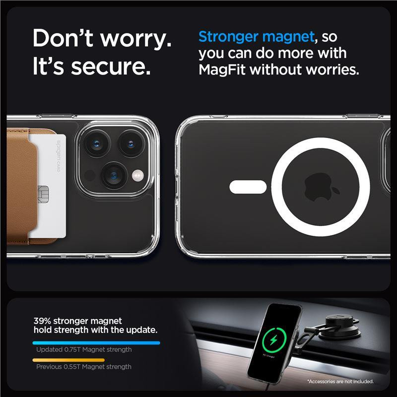 Spigen Ultra Hybrid Mag dėklas su MagSafe iPhone 15 Pro - baltas