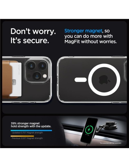 Spigen Ultra Hybrid Mag dėklas su MagSafe iPhone 15 Pro - baltas Spigen Ultra Hybrid Mag dėklas su MagSafe iPhone 15 Pro - baltas
