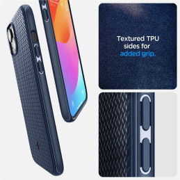 Spigen Mag Armor dėklas su MagSafe, skirtas iPhone 15 Plus - mėlynas