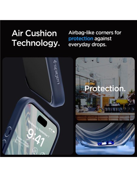 Spigen Ultra Hybrid dėklas, skirtas iPhone 15 Pro Max - mėlynas Spigen Ultra Hybrid dėklas, skirtas iPhone 15 Pro Max - mėlynas