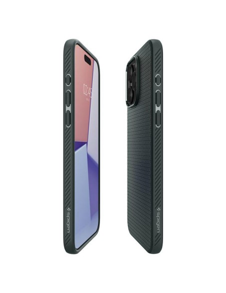 Spigen Liquid Air dėklas iPhone 15 Pro Max - tamsiai žalias Spigen Liquid Air dėklas iPhone 15 Pro Max - tamsiai žalias