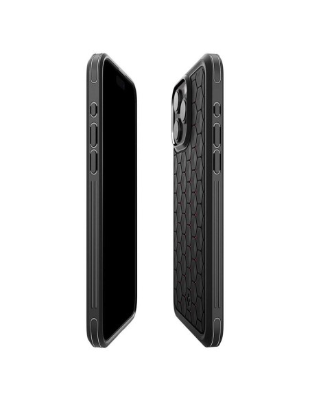 Spigen Cryo Armor dėklas iPhone 15 Pro Max - juodos ir raudonos spalvos Spigen Cryo Armor dėklas iPhone 15 Pro Max - juodos ir raudonos spalvos