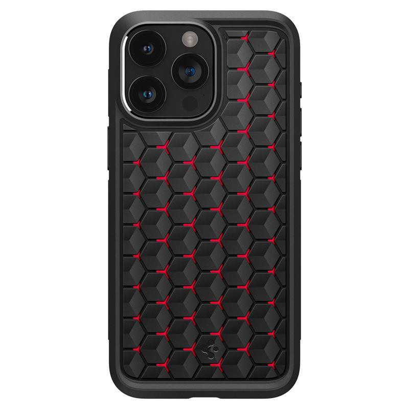 Spigen Cryo Armor dėklas iPhone 15 Pro Max - juodos ir raudonos spalvos