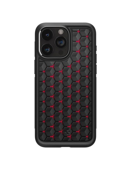 Spigen Cryo Armor dėklas iPhone 15 Pro Max - juodos ir raudonos spalvos Spigen Cryo Armor dėklas iPhone 15 Pro Max - juodos ir raudonos spalvos