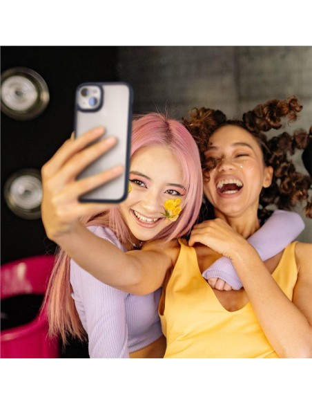 Spigen Crystal Hybrid dėklas iPhone 15 Plus - skaidrus ir mėlynas Spigen Crystal Hybrid dėklas iPhone 15 Plus - skaidrus ir mėlynas