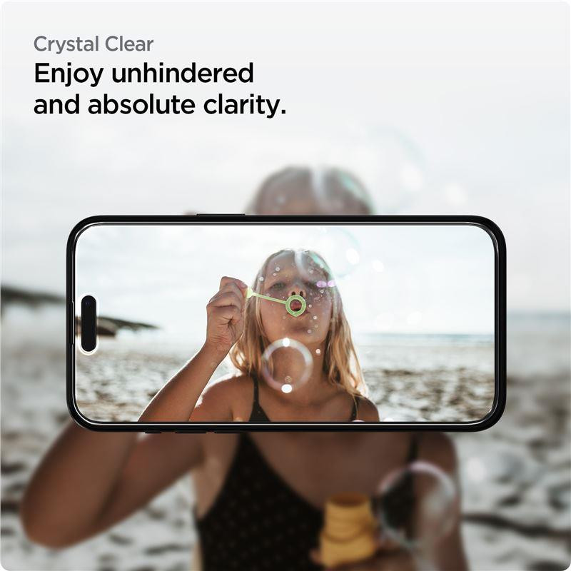 Spigen ALM Glass FC grūdintas stiklas skirtas iPhone 15 - juodas 2 vnt.