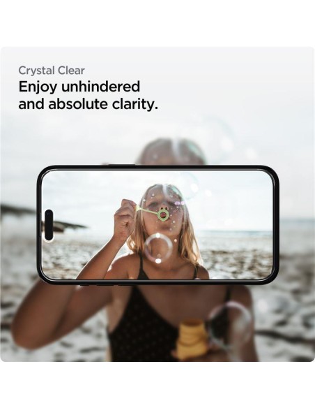 Spigen ALM Glass FC grūdintas stiklas skirtas iPhone 15 - juodas 2 vnt. Spigen ALM Glass FC grūdintas stiklas skirtas iPhone 15 - juodas 2 vnt.