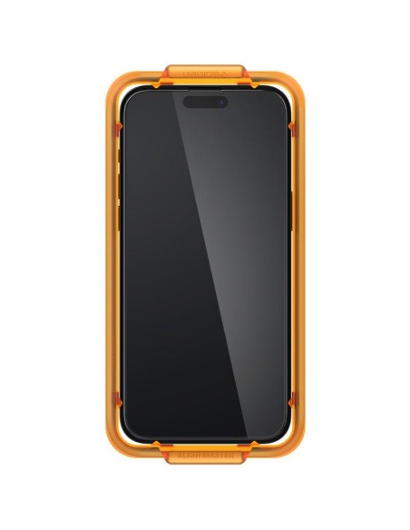 Spigen ALM Glass FC grūdintas stiklas skirtas iPhone 15 - juodas 2 vnt. Spigen ALM Glass FC grūdintas stiklas skirtas iPhone 15 - juodas 2 vnt.