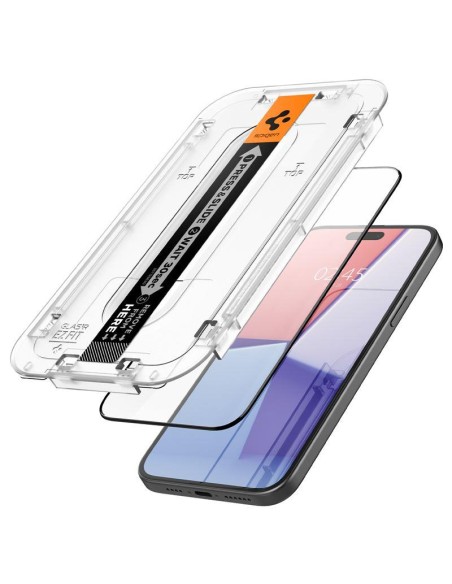 Spigen Glas.tR EZ Fit FC grūdintas stiklas skirtas iPhone 15 Plus - juodas 2 vnt. Spigen Glas.tR EZ Fit FC grūdintas stiklas skirtas iPhone 15 Plus - juodas 2 vnt.