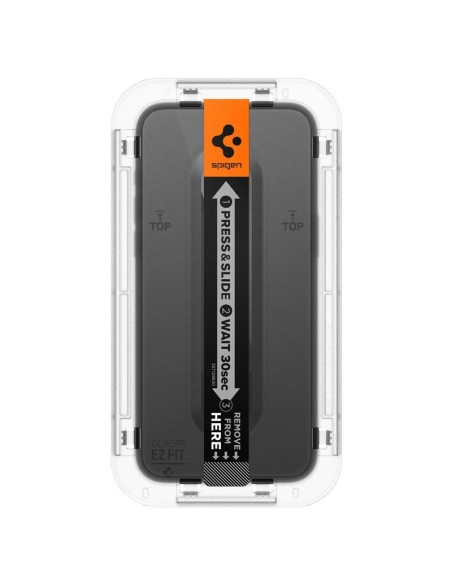 Spigen Glas.tR EZ Fit FC grūdintas stiklas iPhone 15 - juodas Spigen Glas.tR EZ Fit FC grūdintas stiklas iPhone 15 - juodas