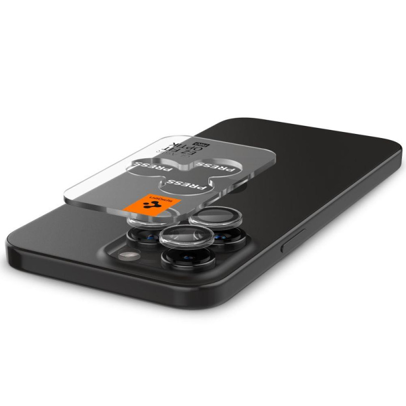 Spigen Glas.tR EZ Fit Optik Pro kameros dangtelis skirtas iPhone 15 Pro / 15 Pro Max - 2 vnt.