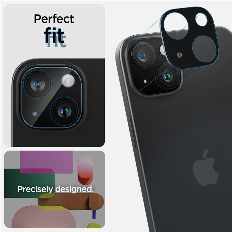Spigen Optik.tR fotoaparato apsauga iPhone 15 / 15 Plus - juoda 2 vnt.