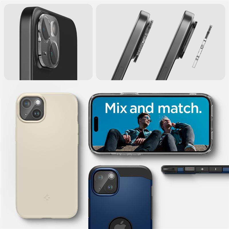 Spigen Optik.tR kameros apsauga iPhone 15 / 15 Plus - permatoma 2 vnt.