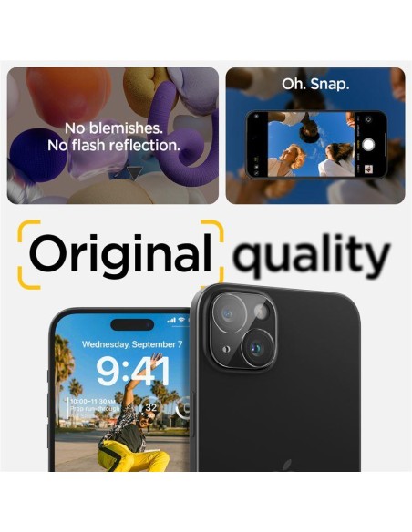 Spigen Optik.tR kameros apsauga iPhone 15 / 15 Plus - permatoma 2 vnt. Spigen Optik.tR kameros apsauga iPhone 15 / 15 Plus - permatoma 2 vnt.
