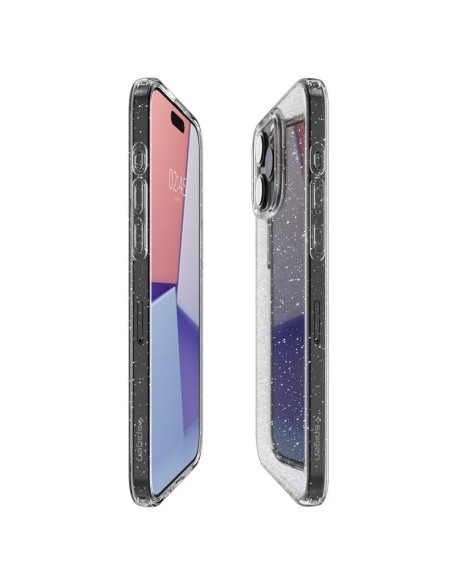 Spigen Liquid Crystal dėklas iPhone 15 Pro - skaidrus ir blizgantis
