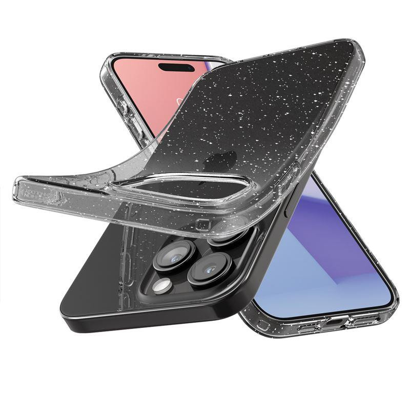 Spigen Liquid Crystal dėklas iPhone 15 Pro Max - skaidrus ir blizgantis