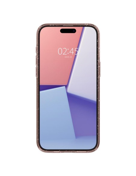 Spigen Liquid Crystal Glitter dėklas iPhone 15 Pro - rožinis ir skaidrus Spigen Liquid Crystal Glitter dėklas iPhone 15 Pro - rožinis ir skaidrus