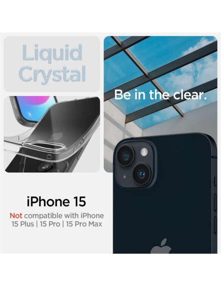 Spigen Liquid Crystal dėklas iPhone 15 - skaidrus Spigen Liquid Crystal dėklas iPhone 15 - skaidrus