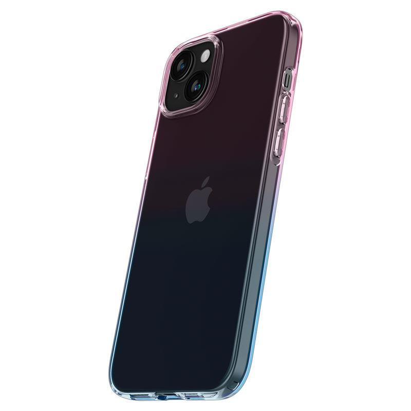 Spigen Liquid Crystal dėklas iPhone 15 - rožinis ir mėlynas Spigen Liquid Crystal dėklas iPhone 15 - rožinis ir mėlynas